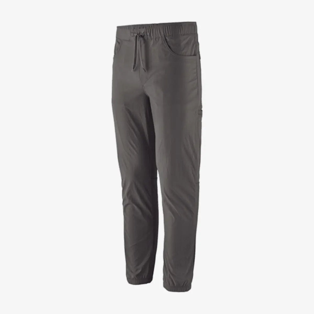 Patagonia Men's Quandary Pants in Forge Grey with elastic waistband and drawstring