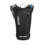 CamelBak Rogue black hydration backpack with white logo and blue hydration tube