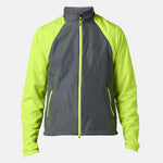 Pearl Izumi Quest Barrier Convertible Jacket in screaming yellow and gray colorway