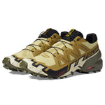 Salomon Speedcross 6 men's trail running shoes in leek green camouflage colorway