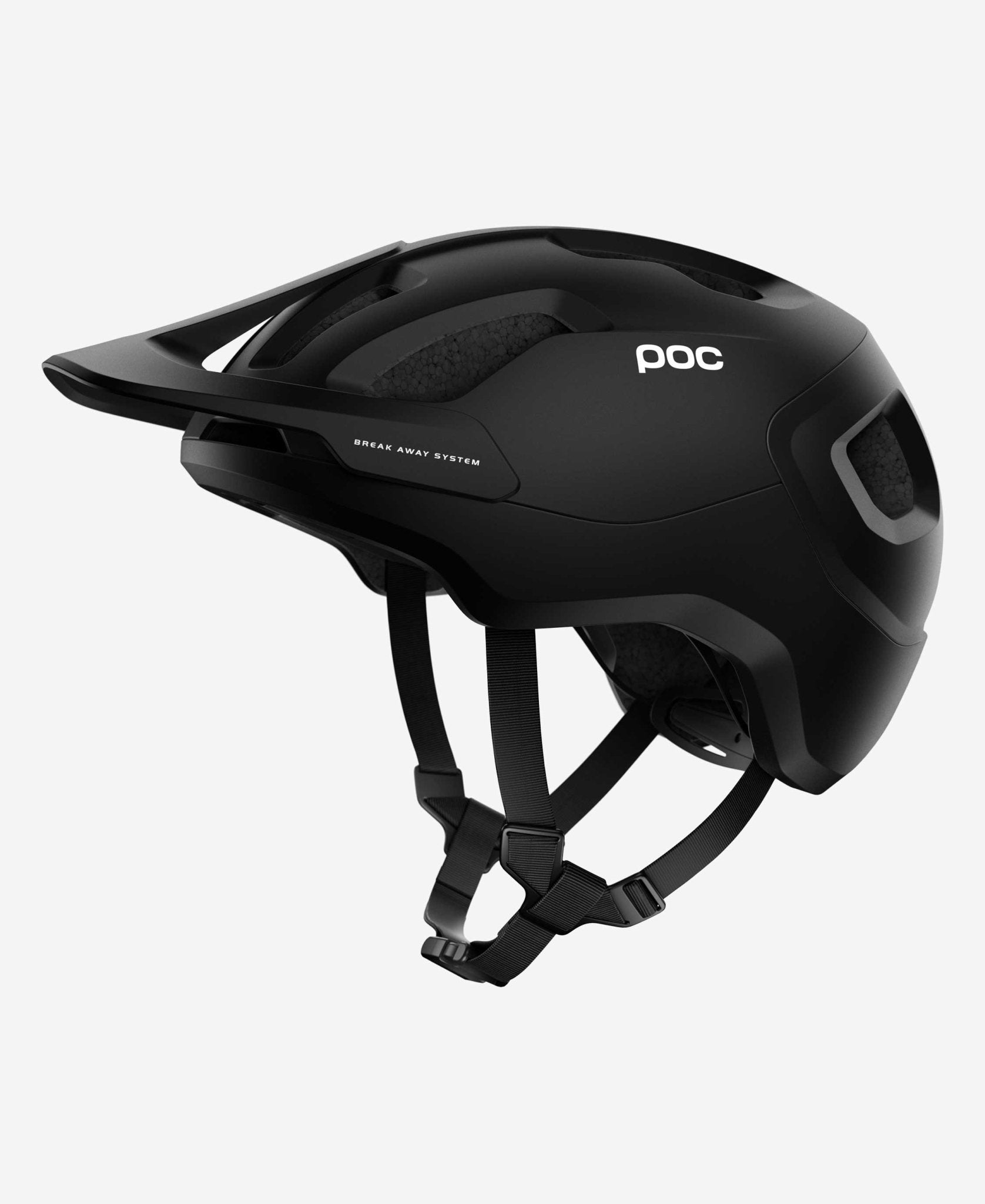 POC Axion Spin mountain bike helmet in matte black with visor