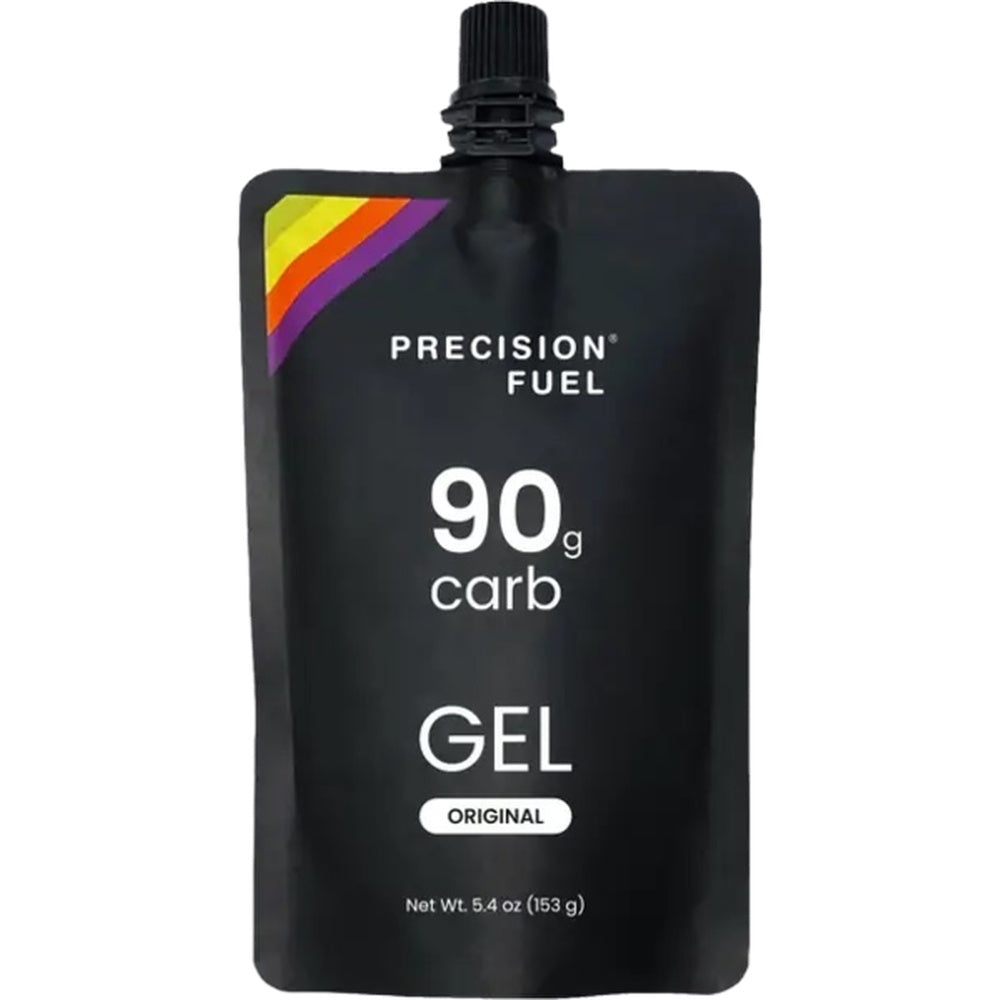 Precision Fuel 90g Carb Gel Original flavor in black 153g pouch with twist cap