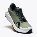 Mount to Coast M1 Trail Running Shoe single shoe medial view showing lacing system and mountain logo