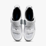 Shimano TR5 white cycling shoes with velcro straps and mesh ventilation