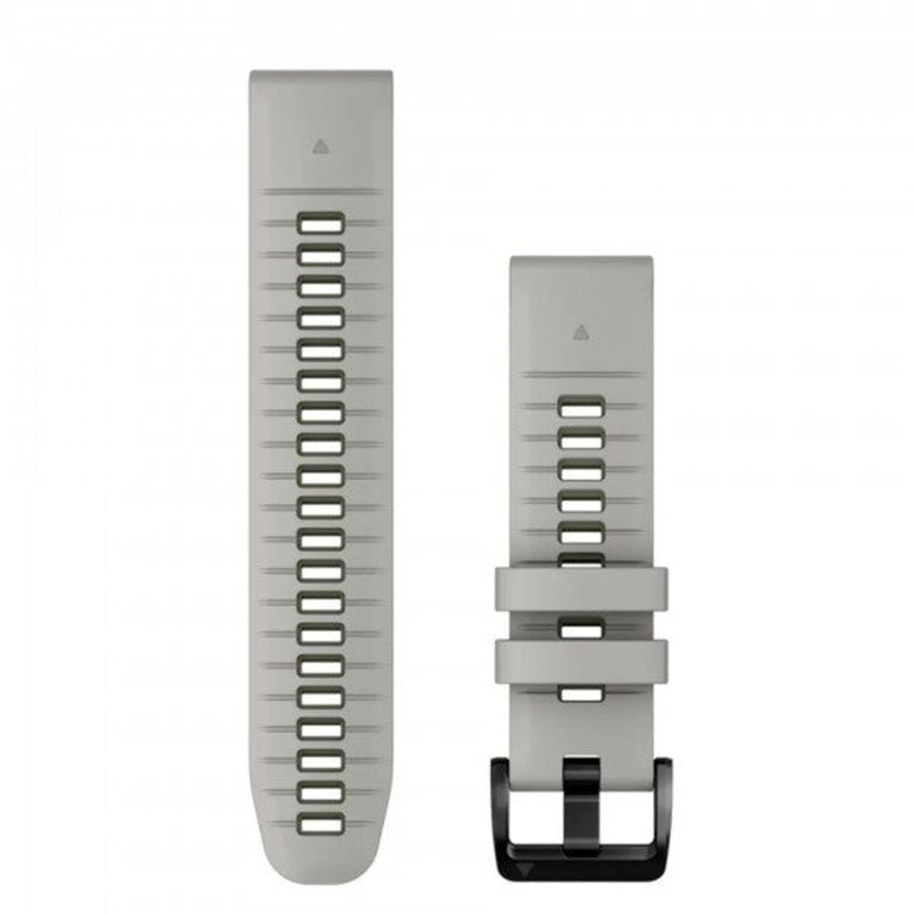 Garmin QuickFit 22mm gray silicone watch band with quick release mechanism