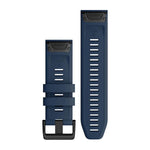 Garmin QuickFit 26mm captain blue silicone watch band with black buckle
