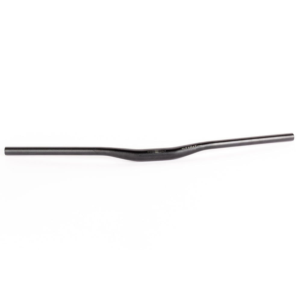 Specialized black carbon fiber MTB handlebars on clean white background