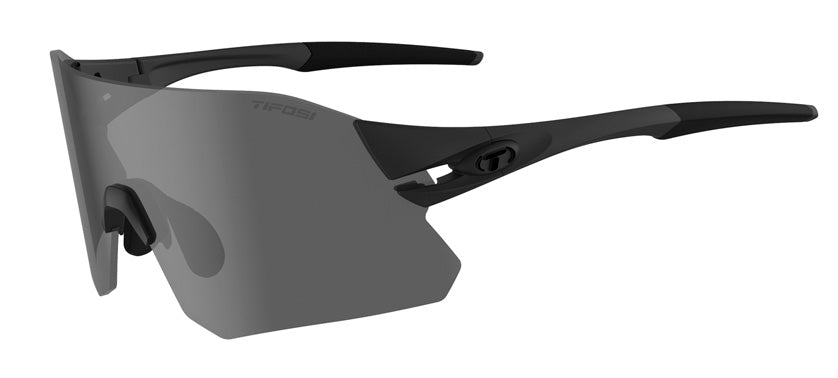 Tifosi Rail BlackOut interchangeable sunglasses with black frame and dark lenses