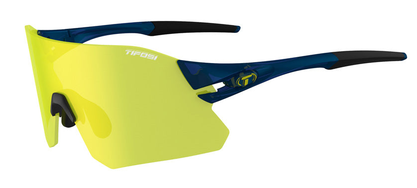 Tifosi Rail sunglasses with blue frame and yellow interchangeable lens