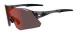 Tifosi Rail sunglasses with crystal smoke frame and red gradient lens
