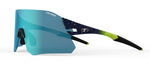 Tifosi Rail sunglasses with blue tinted lens and splatter pattern frame