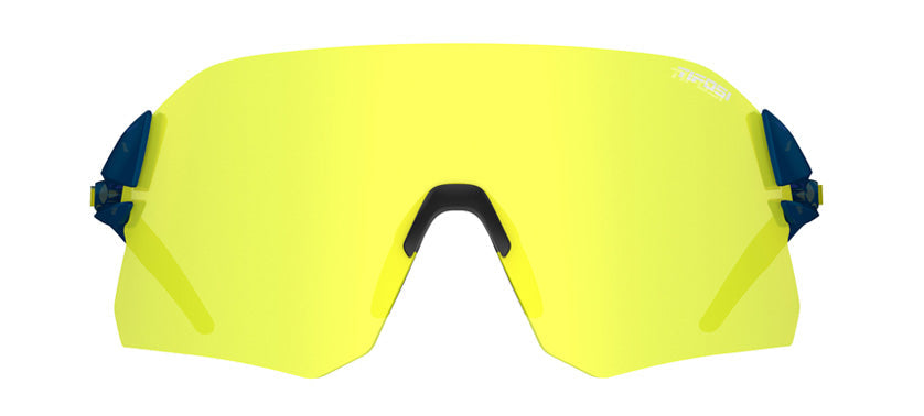 Tifosi Rail sunglasses with bright yellow lenses and dark frame details