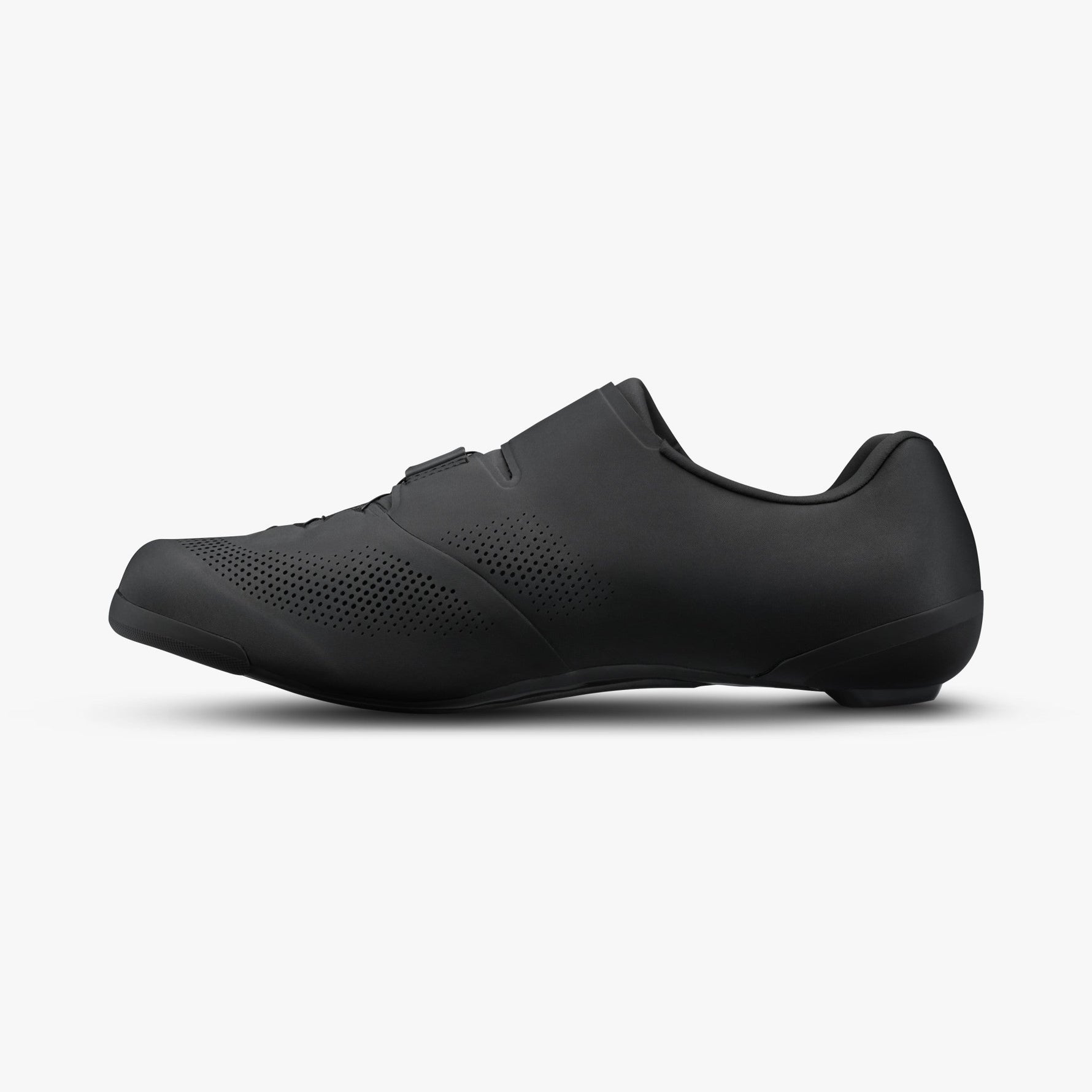 Shimano SH-RC703 black cycling shoe with perforated upper and low profile design
