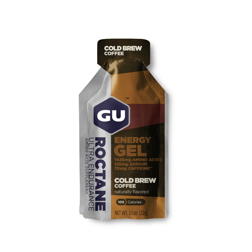 GU Roctane Energy Gel Cold Brew Coffee flavor single packet