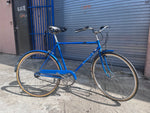 Sears Free Spirit Sheffield vintage bike side profile with sprung saddle and swept-back chrome handlebars