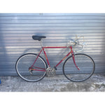 Vintage 1980s Firenze GL5000 15-speed road bike in metallic red, full side view