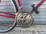 Close-up of the Firenze GL5000 crankset, chainrings and chain