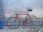 Firenze GL5000 vintage steel road bike side profile with drop handlebars and new black bar tape