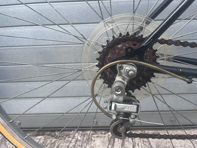 SunTour Hero 10-speed drivetrain and crank on 1980s Raleigh Capri