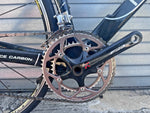 Carbon crankset and chainrings on the Kuota Factor triathlon bike