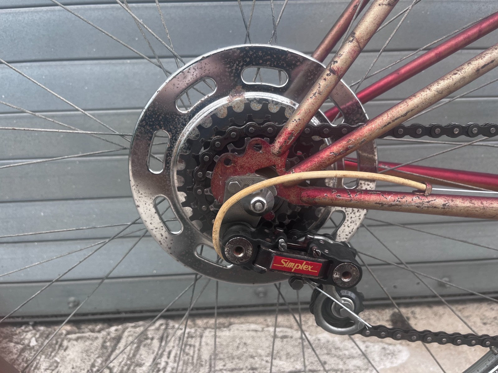 Shimano Dura-Ace center-pull brake detail on vintage France-Loire Mixte