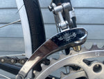 Wheel with newer Continental Ultra Sport tire on vintage Peugeot road bike