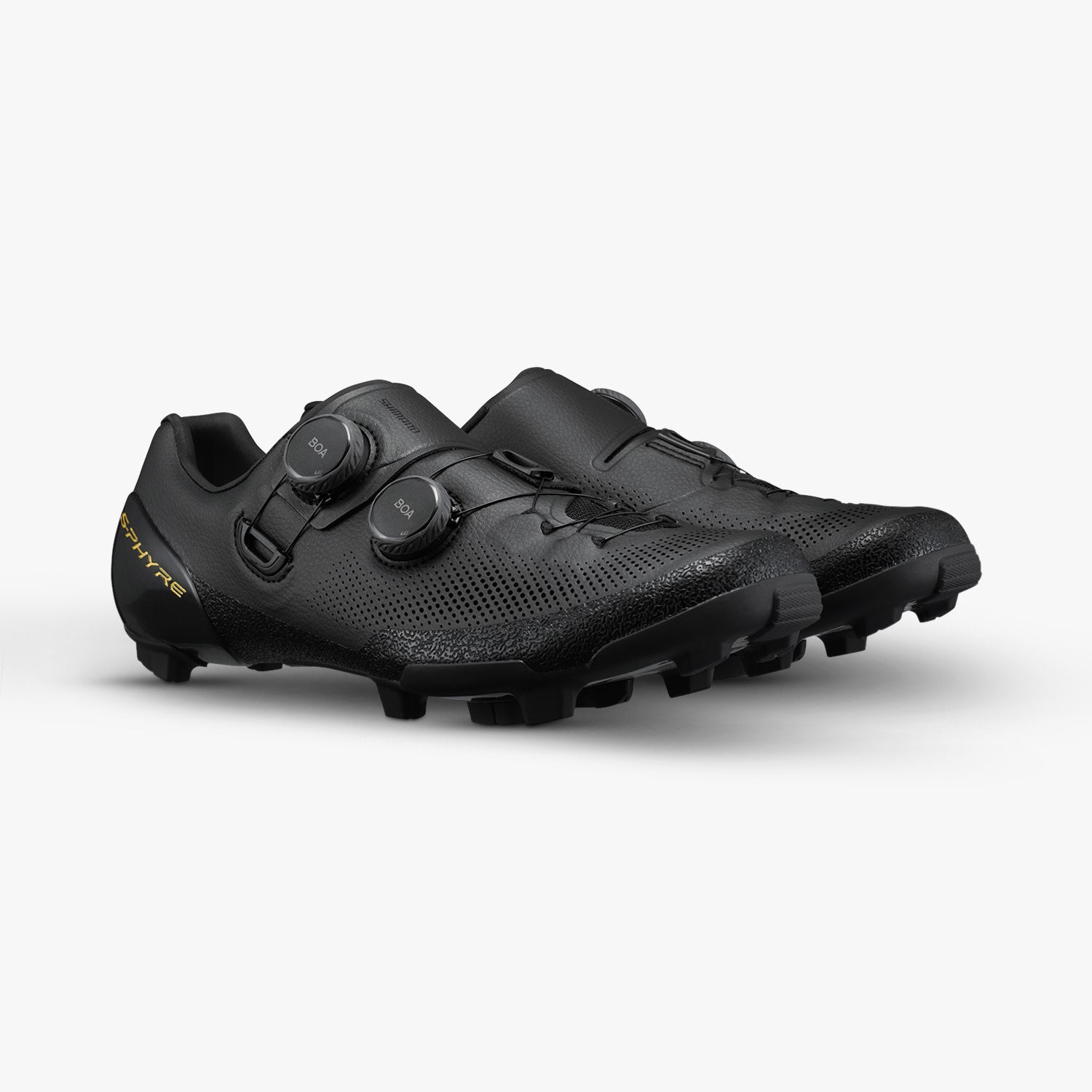 Shimano S-PHYRE SH-RX910 cycling shoes in black with dual BOA dials
