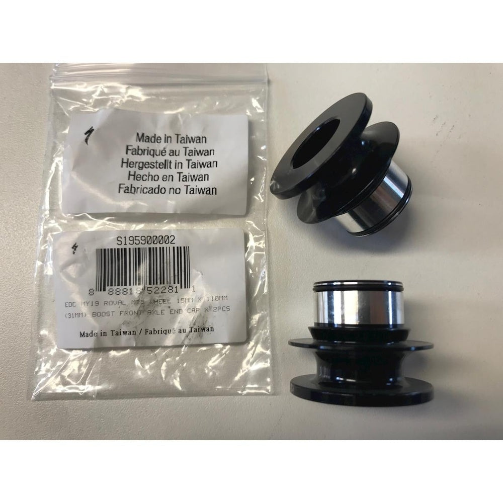 Specialized Roval MTB wheel boost front axle end caps with packaging