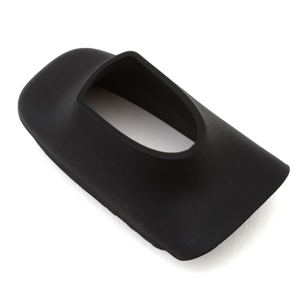 Black Specialized Roubaix seatpost wedge cover component against white background