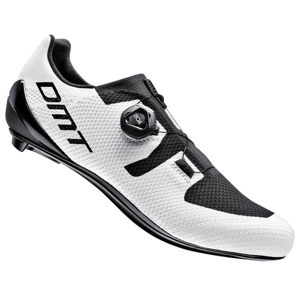 DMT KR3 road cycling shoe in white and black with BOA dial closure system