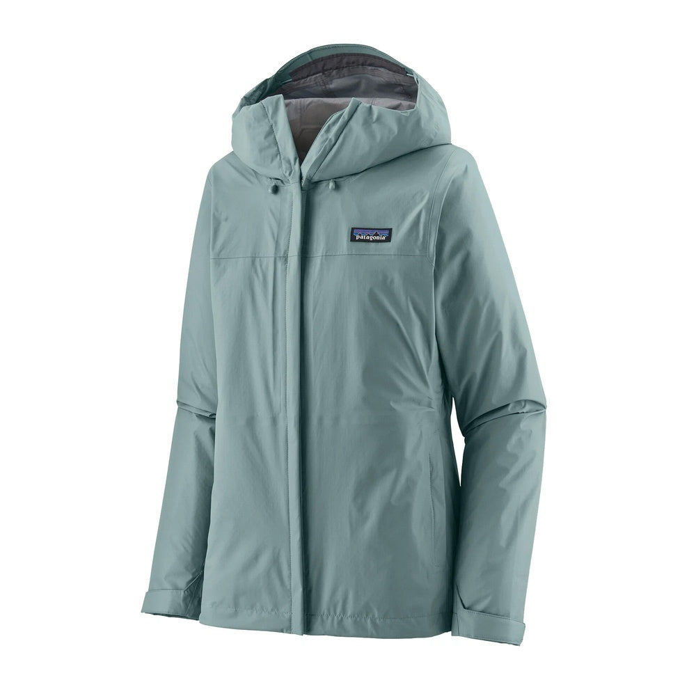 Patagonia Women's Torrentshell 3L Jacket in Blue Sage with hood and full zip