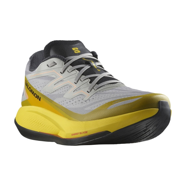 Salomon Phantasm 2 men's running shoe in grey, yellow and black colorway