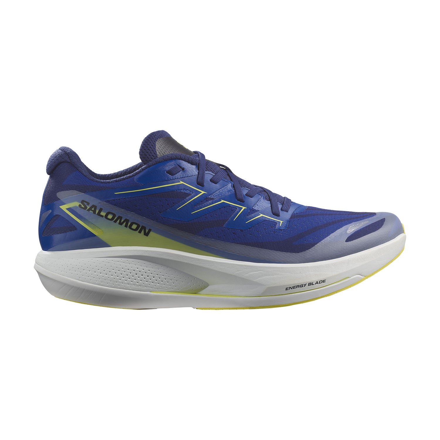 Salomon Phantasm 2 men's running shoe in blue with yellow accents