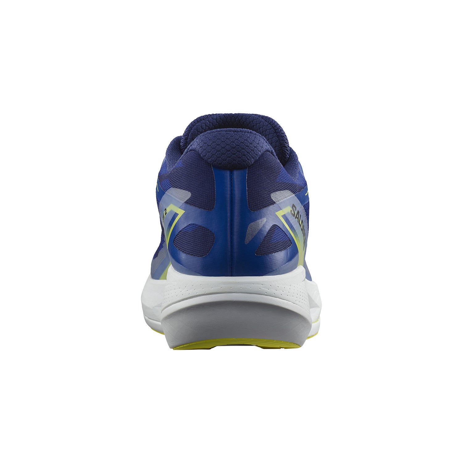 Salomon Phantasm 2 Men's running shoe heel view in blue colorway