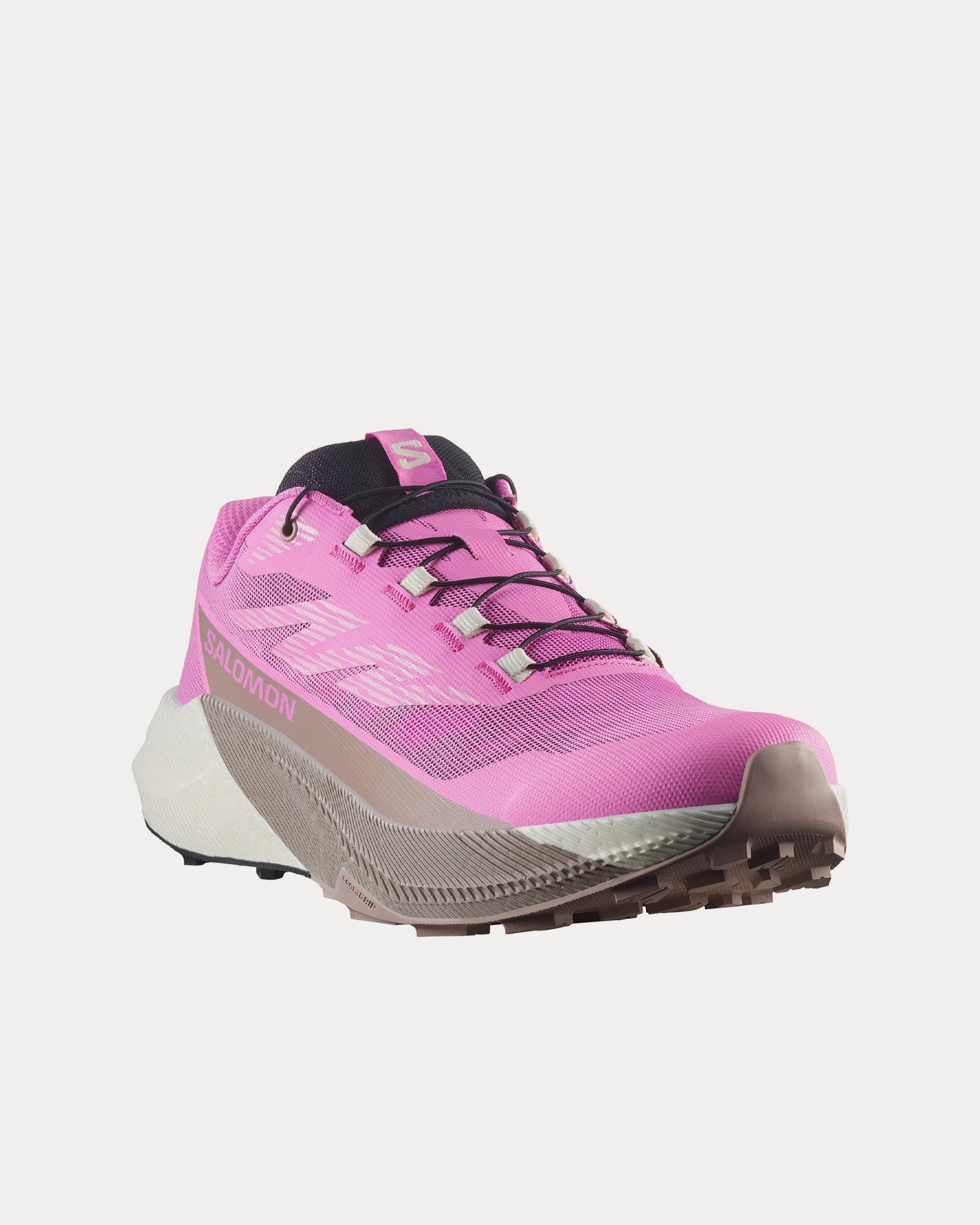 Salomon Pulsar women's running shoe in cyclamen pink with vanilla and ethereal accents