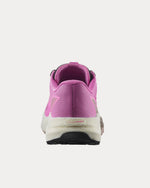 Salomon Pulsar women's running shoe rear view in pink cyclamen and vanilla colorway