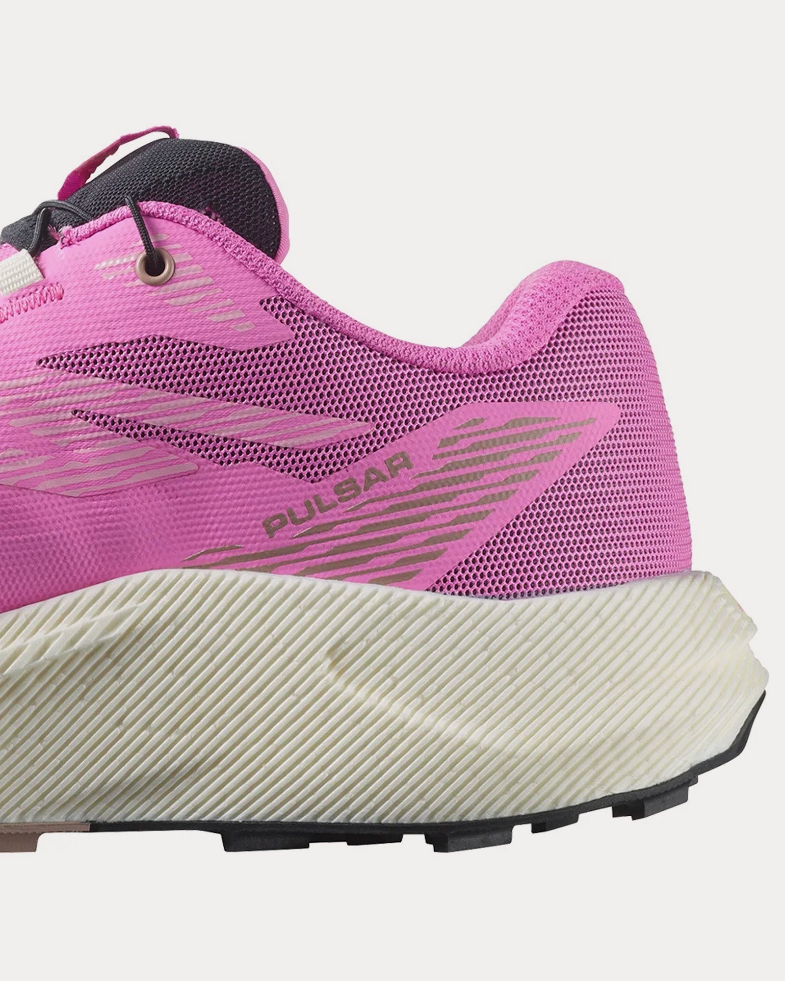 Salomon Pulsar women's running shoe in cyclamen pink with vanilla midsole