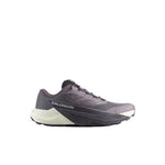 Salomon Pulsar women's running shoe in purple gradient colorway on white background