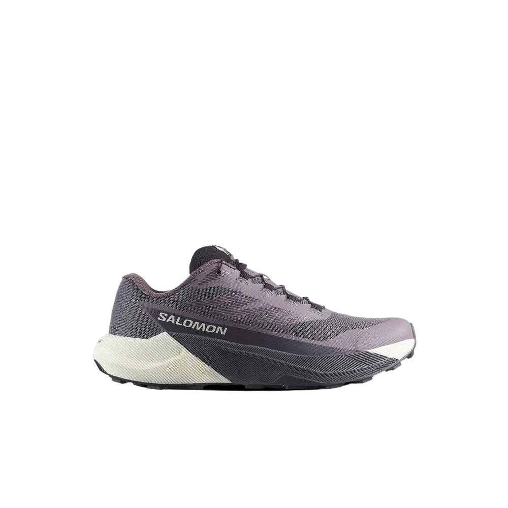 Salomon Pulsar women's running shoe in purple gradient colorway on white background