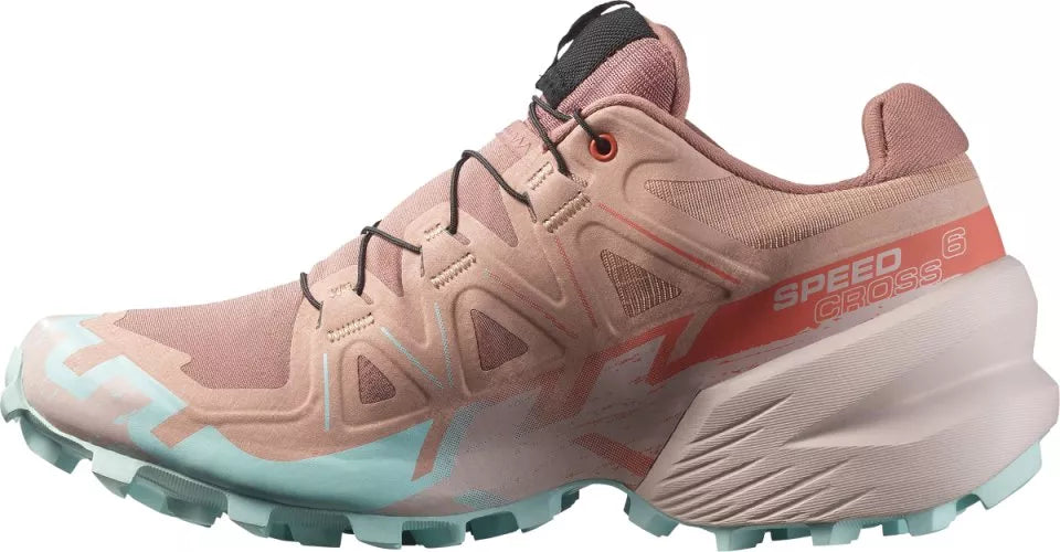 Salomon Speedcross 6 women's trail running shoe in dusty rose colorway