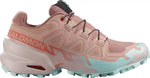 Salomon Speedcross 6 women's trail running shoe in pink and mint colorway