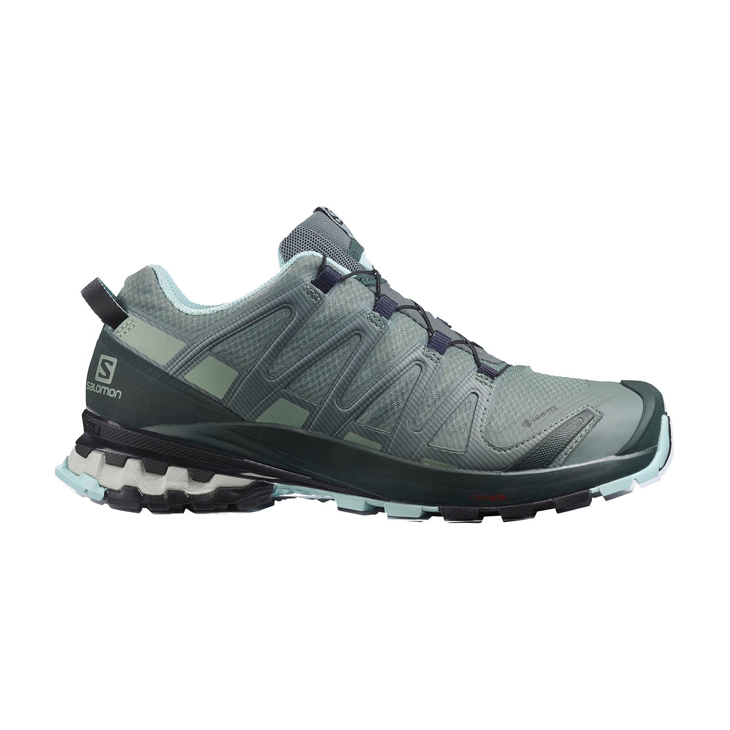 Salomon XA Pro 3D V8 GTX Women's Trail Running Shoe in Balsam Green colorway