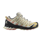 Salomon XA Pro 3D v8 women's trail running shoe in cream and coral colorway
