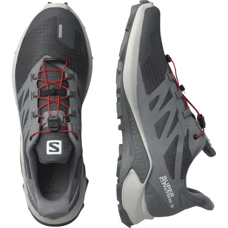 Salomon Supercross 3 men's trail running shoes in dark grey colorway