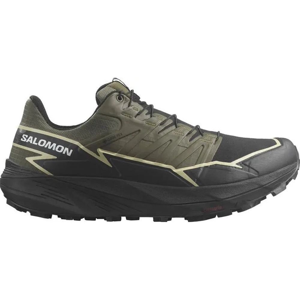 Salomon Thundercross GTX men's trail running shoe in olive night colorway