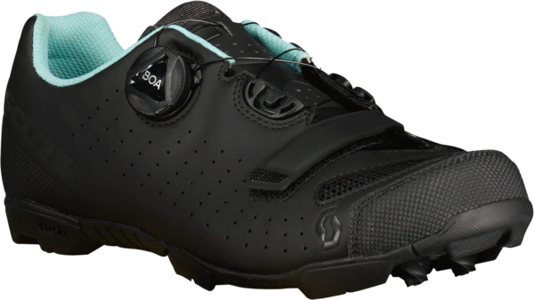 Scott MTB Comp Boa cycling shoe in black with light blue accents