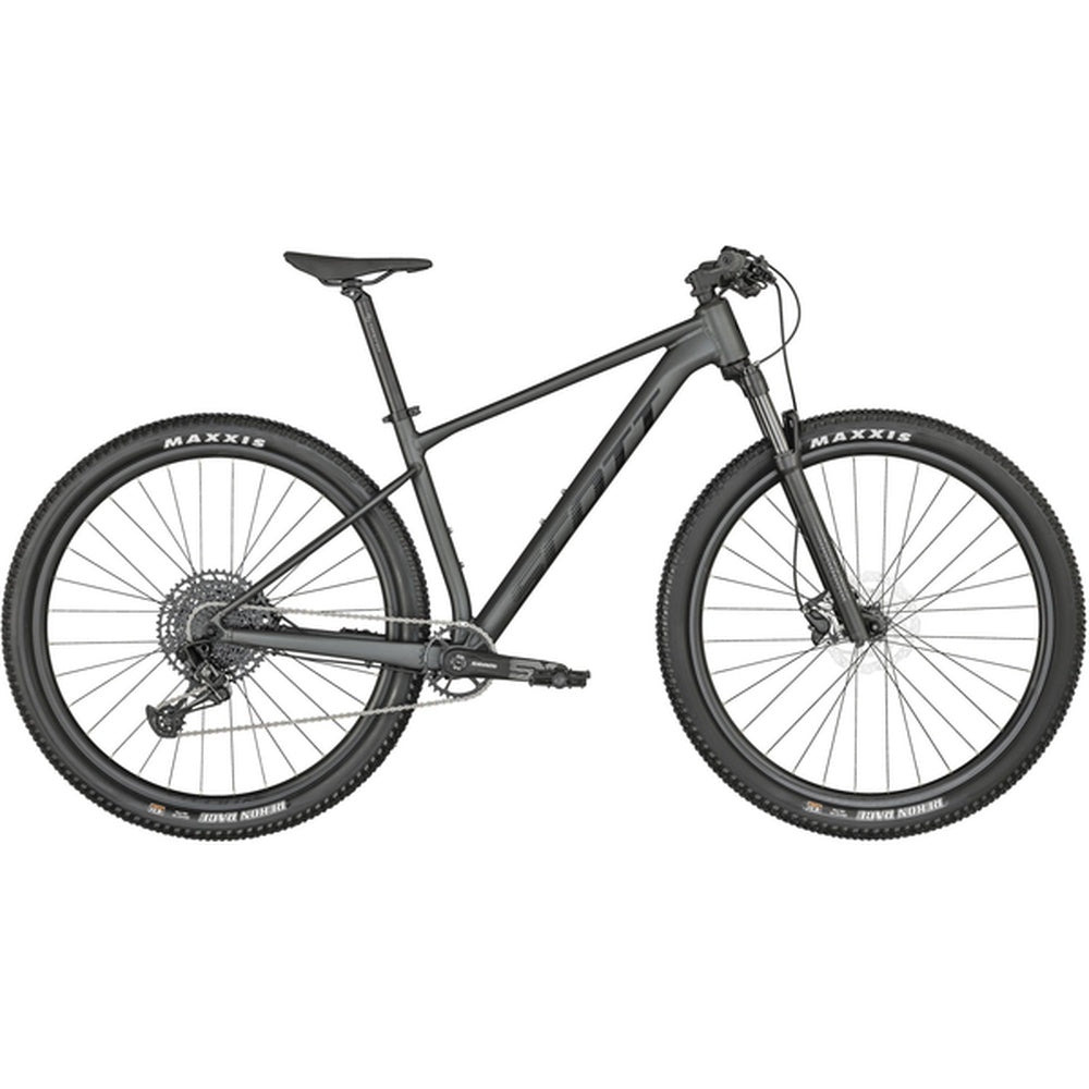 Scott Scale 970 mountain bike in grey with professional studio photography