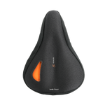 Selle Royal gel bike seat cover in dark grey with orange gel padding
