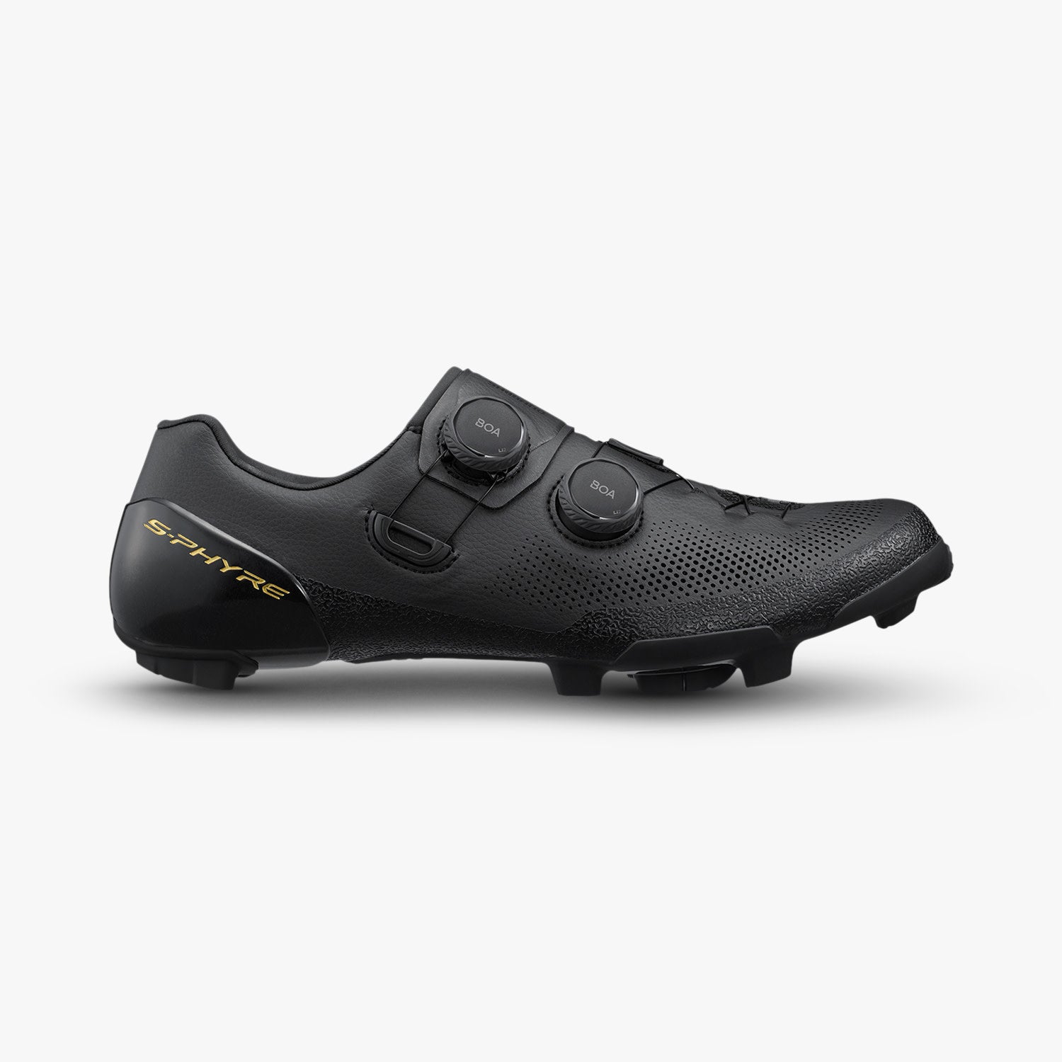 Shimano S-PHYRE SH-RX910 black cycling shoes with dual BOA closure system