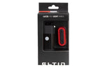 ELTIN bike light set with black front light and red rear light in packaging